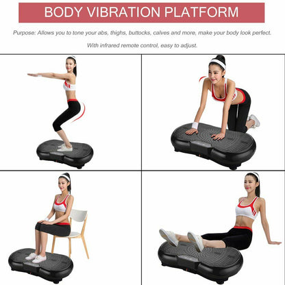 Vibration plate exercise machine in use for home fitness