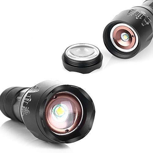LED torch with AAA battery holder inserted