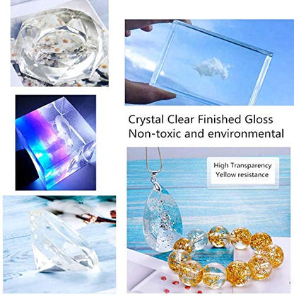 Epoxy Resin 1:1 1000ml Kit with added glitter for craft projects