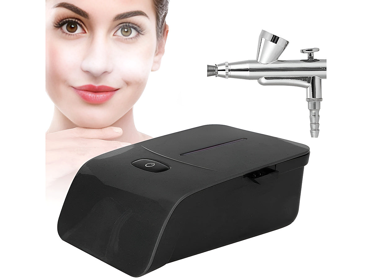 Mini air brush compressor with adjustable pressure dial