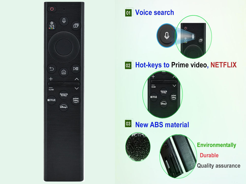 Back of Samsung TV remote with battery compartment open