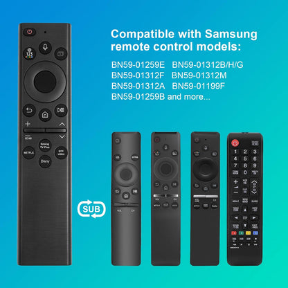 Samsung TV remote resting on wooden table in natural light