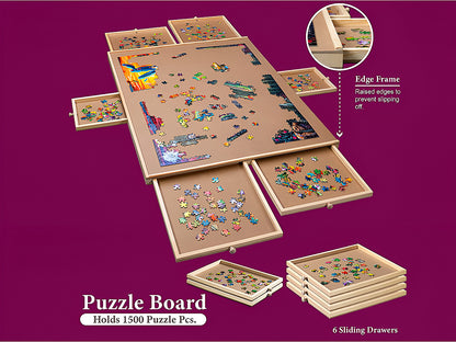 Jigsaw Puzzle Board with 6 Drawers 1500 Piece