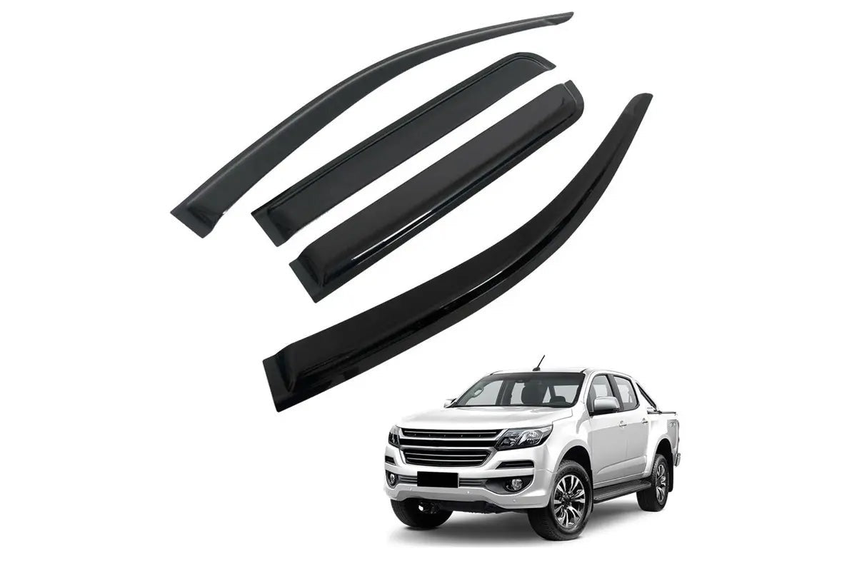 Close up of 3M tape on Holden Colorado window visors