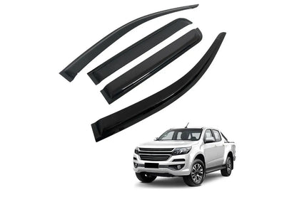 Close up of 3M tape on Holden Colorado window visors