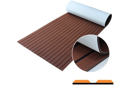 EVA foam boat mat with peel and stick adhesive side