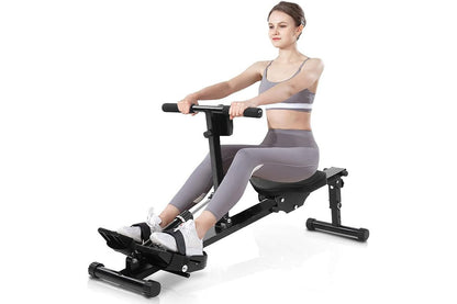 Close up of rowing machine fitness machine digital monitor display