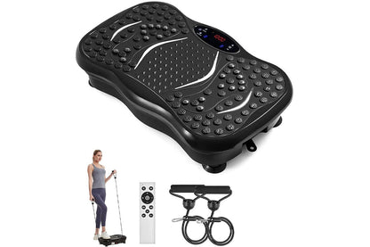 Side angle of vibration plate exercise machine with digital LED display