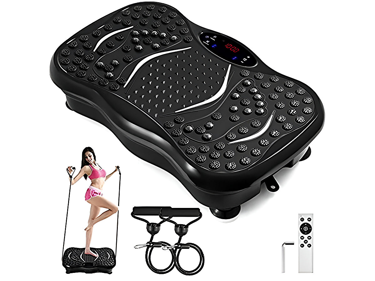 Close-up of vibration plate exercise machine LED digital display
