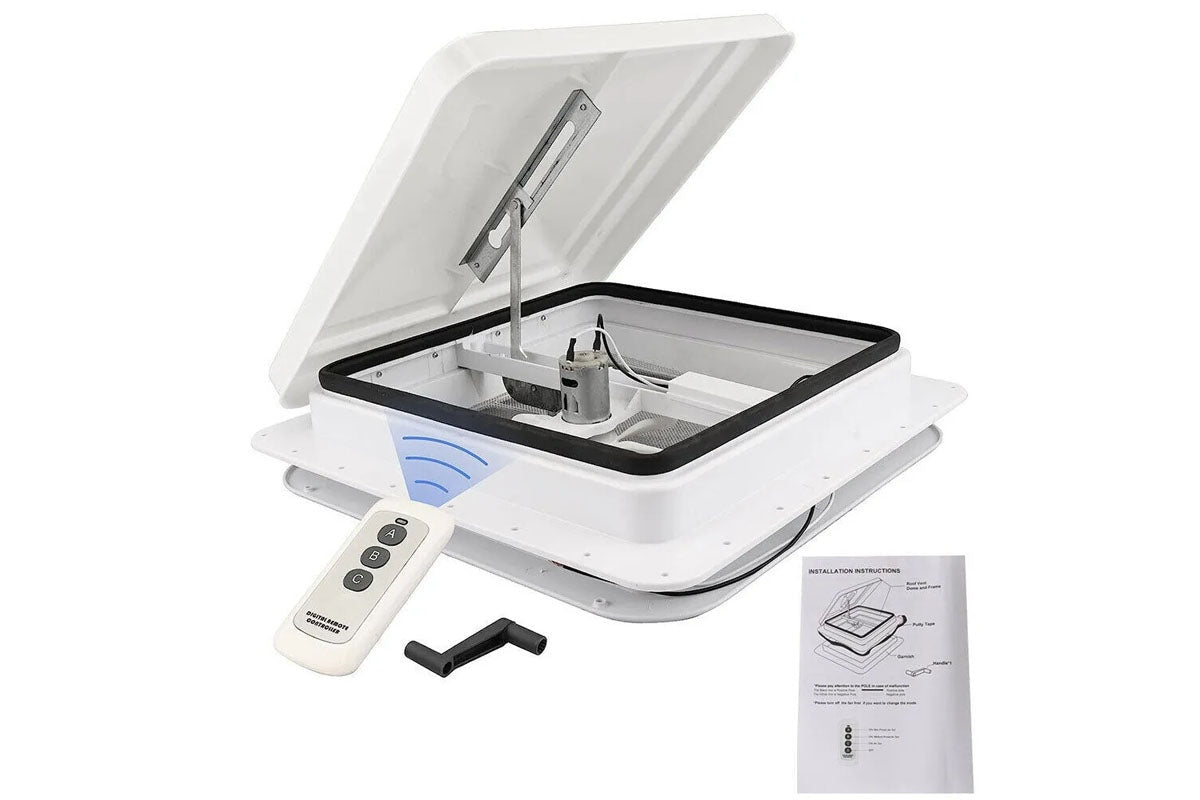 Caravan Roof Vent with Fan RV Shower Hatch