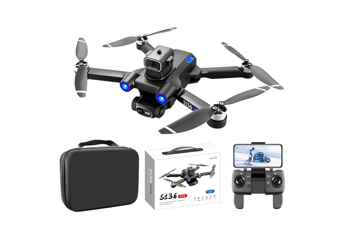 Side angle of Drone with Camera NZ highlighting foldable arms