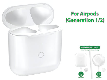 Replacement Wireless Charging Case for AirPods 1 & AirPods 2