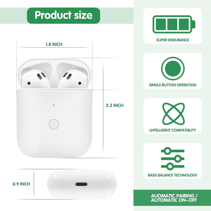 Replacement Wireless Charging Case for AirPods 1 & AirPods 2