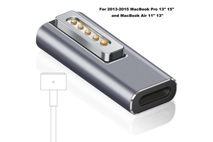 Close up of USB C to MagSafe 2 adapter connector tip for MacBook