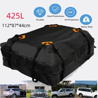 Car roof bag cargo bag demonstrating easy installation on car roof