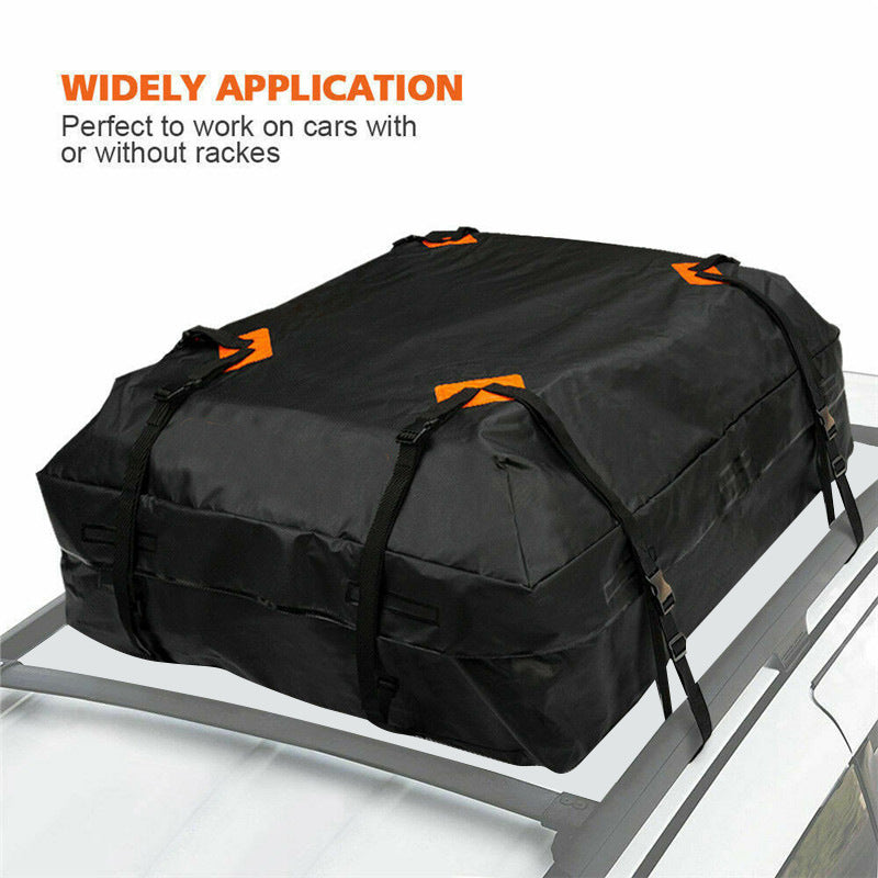 Car roof bag cargo bag demonstrating easy installation on car roof