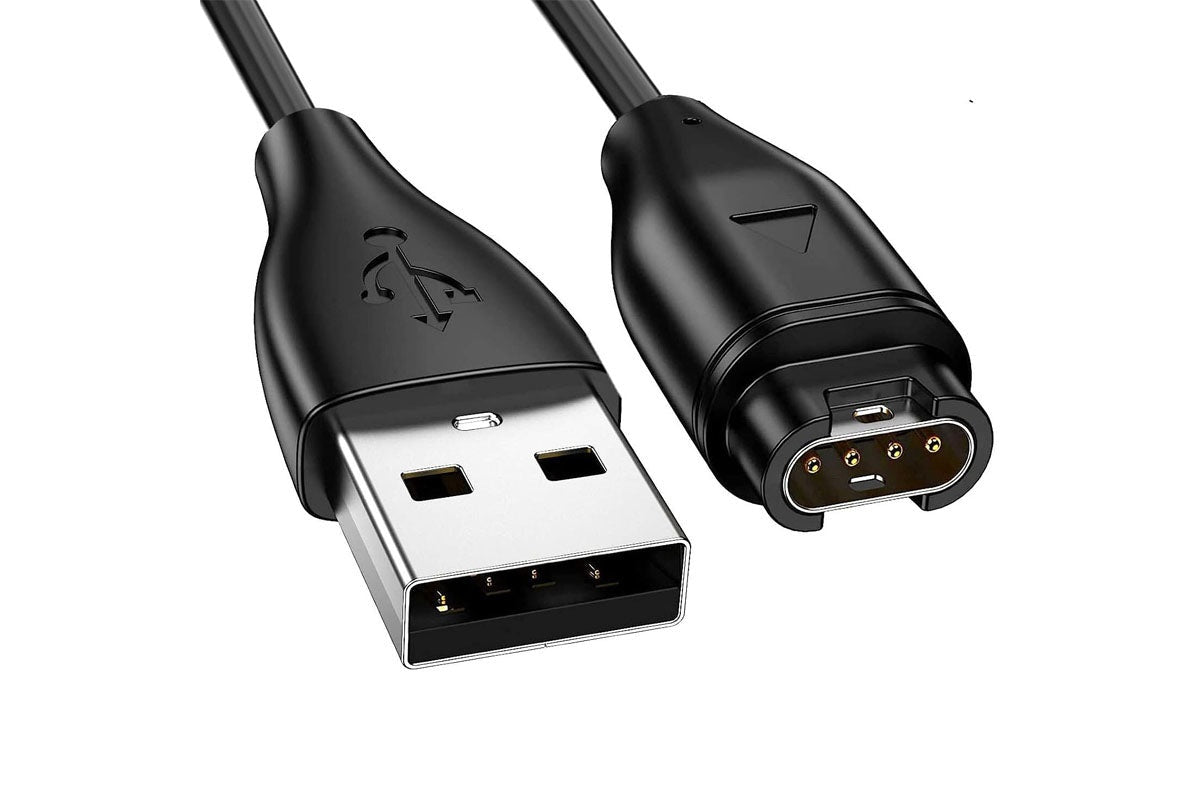 Garmin watch charging cable showing 1 metre length