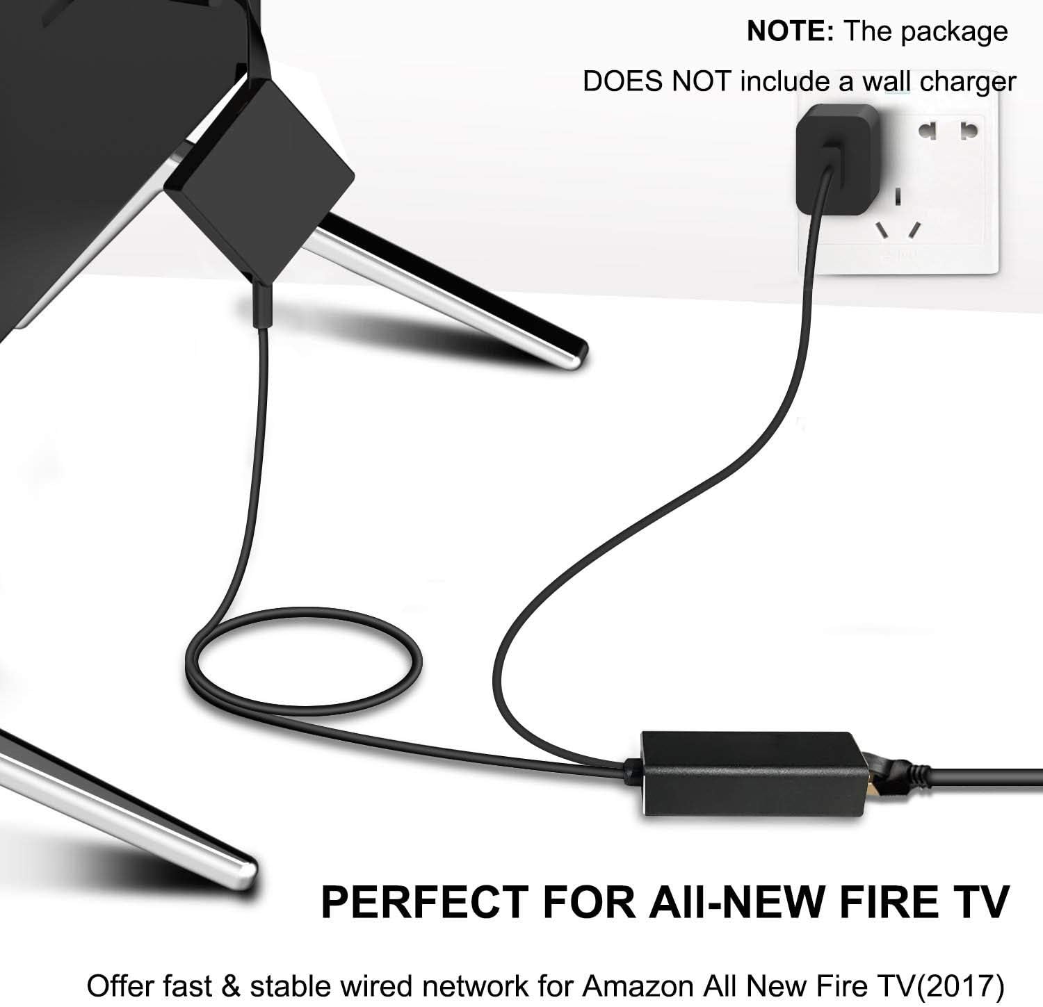 Adapter showing RJ45 port with Ethernet cable plugged in