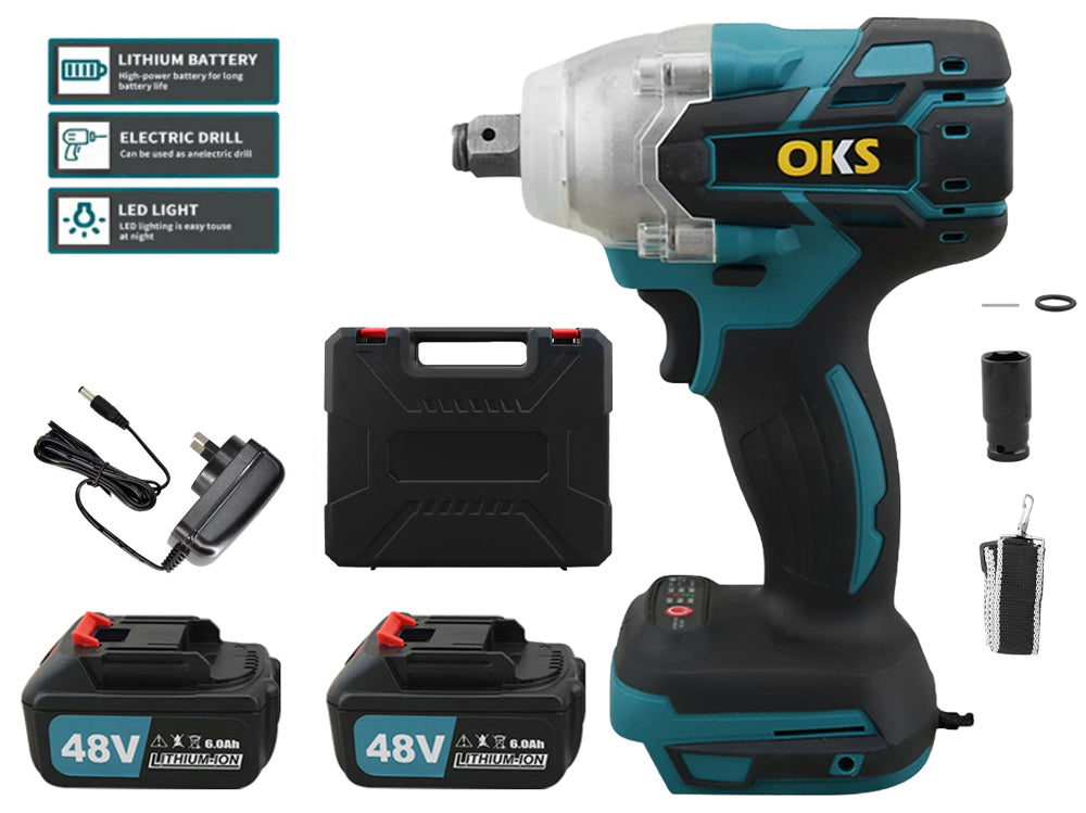 Close up of 12 inch square drive chuck on impact driver