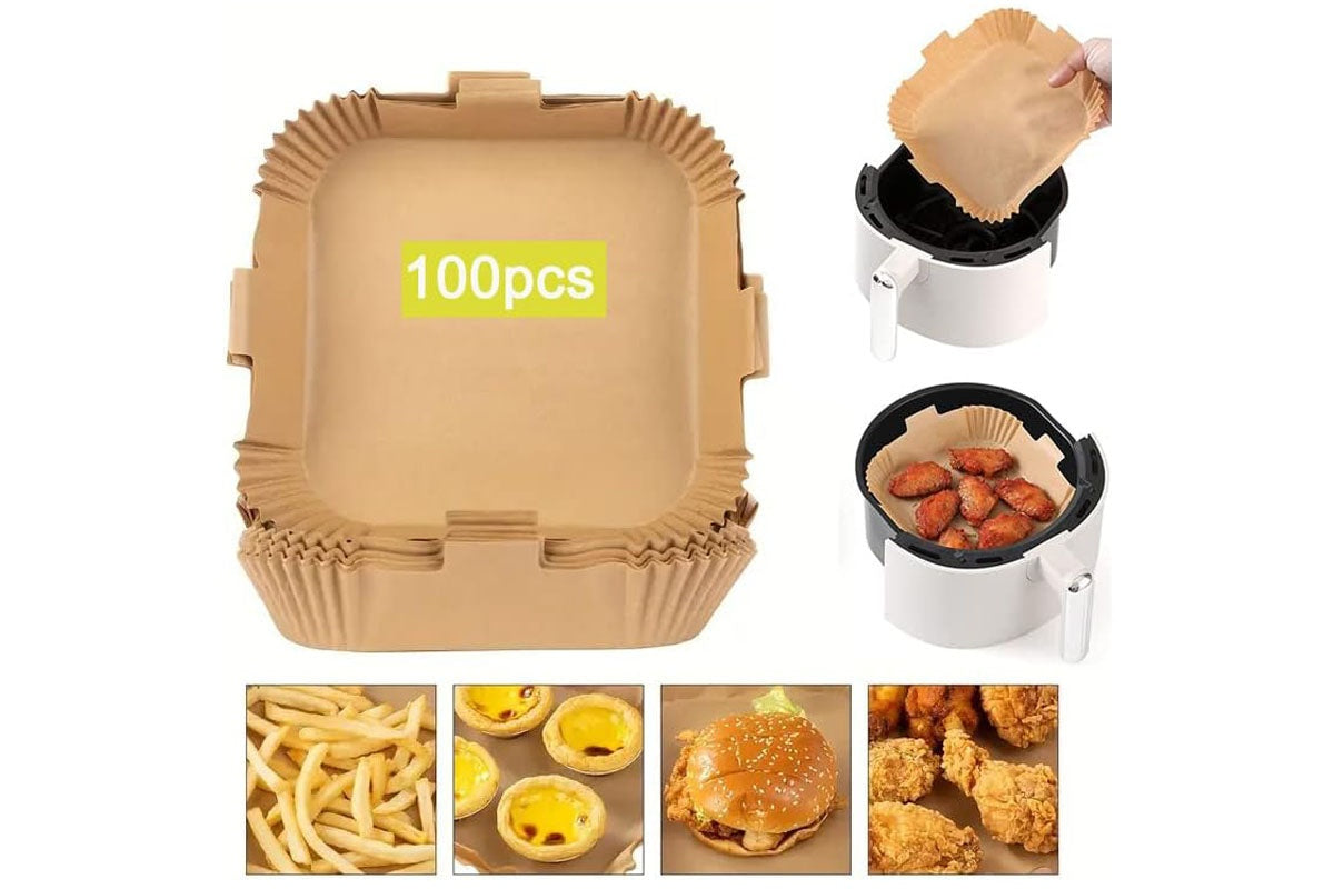 Close up of air fryer liner texture highlighting non-stick surface