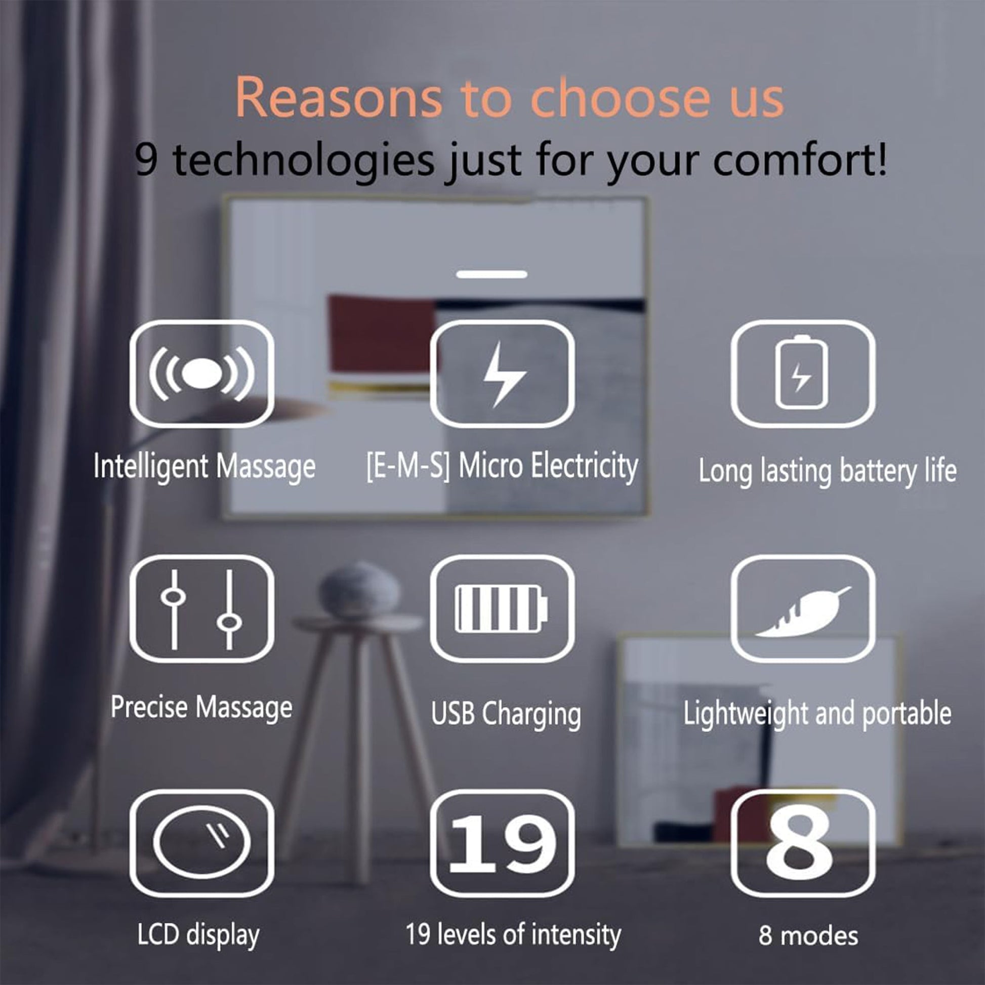 Electric foot massager TENS machine used for muscle pain relief