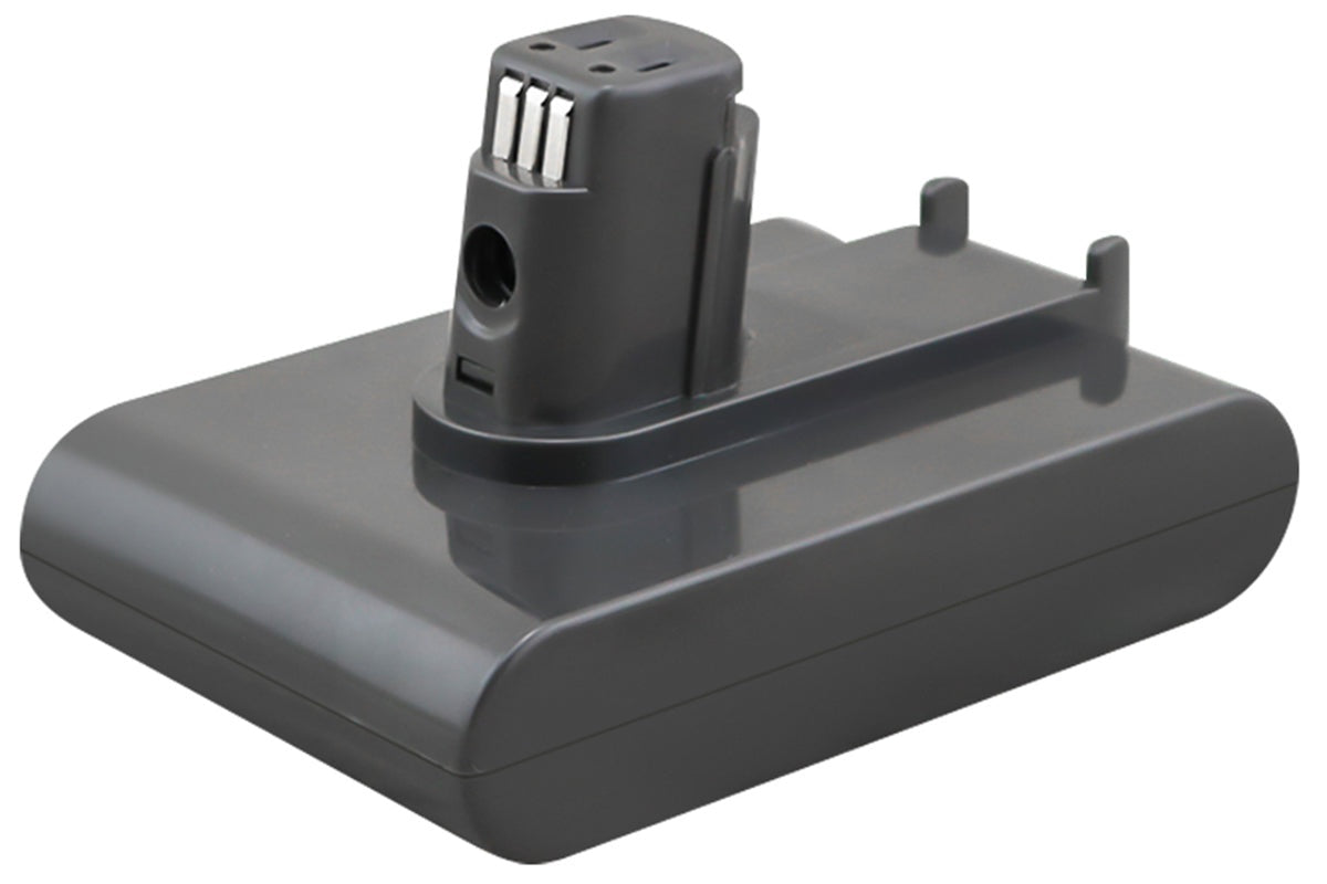 Side view of Dyson vacuum battery Type A in black casing