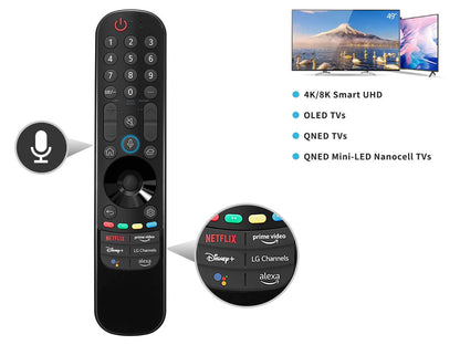 Close up of LG Magic Remote replacement voice control button