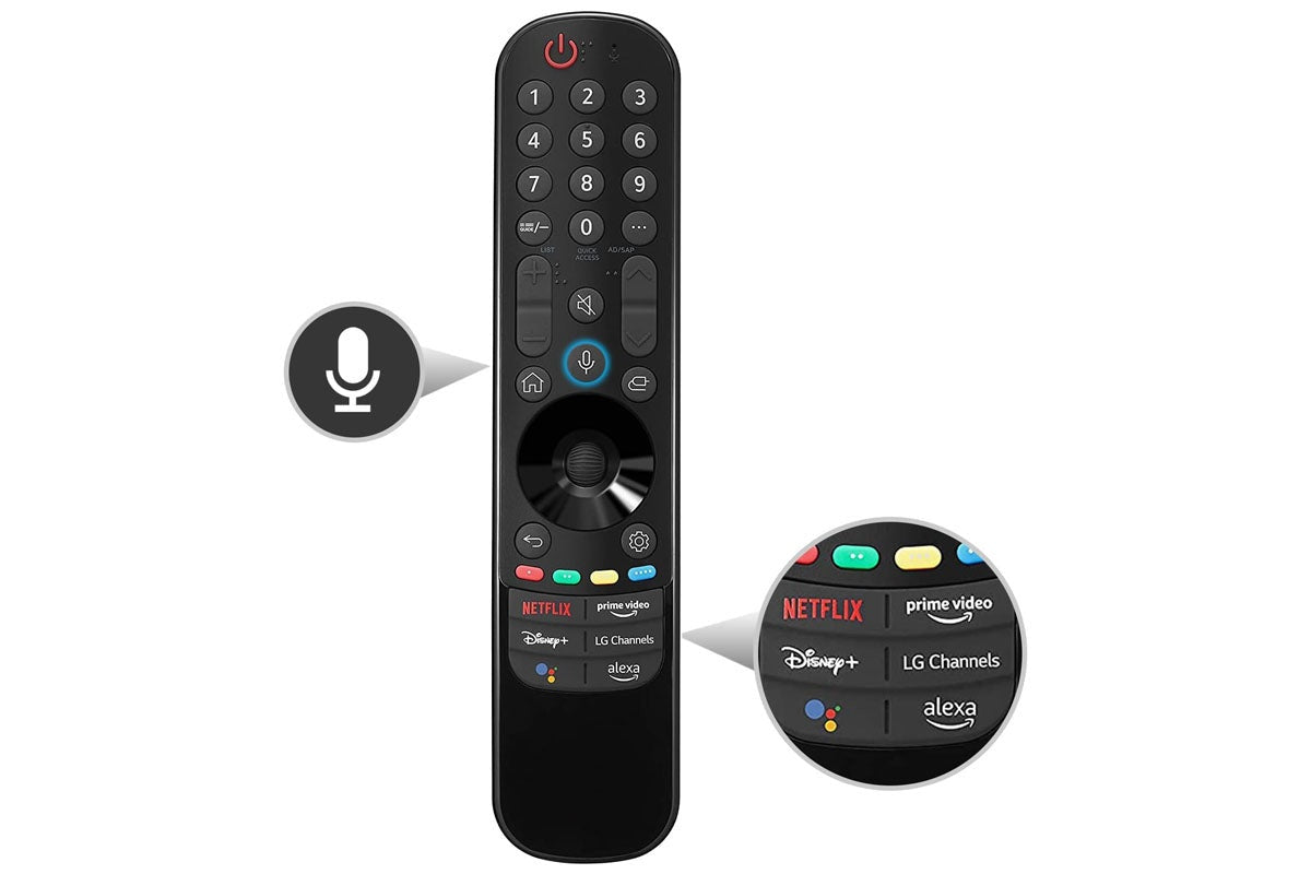 Side view of LG Magic Remote replacement in black colour