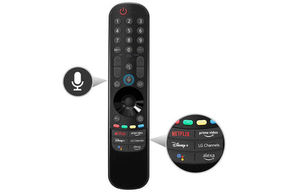 Side view of LG Magic Remote replacement in black colour