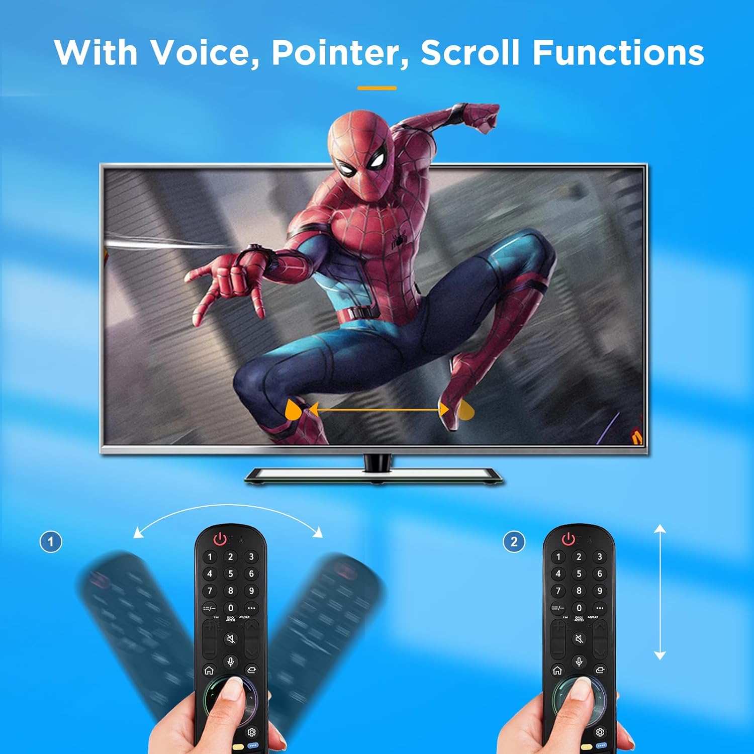LG Magic Remote replacement highlighting pointer function in use