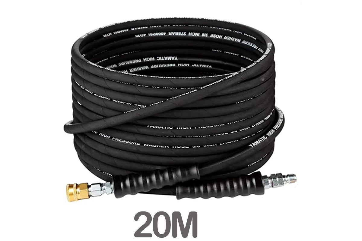 High pressure hose 20M showing 38 quick connectors
