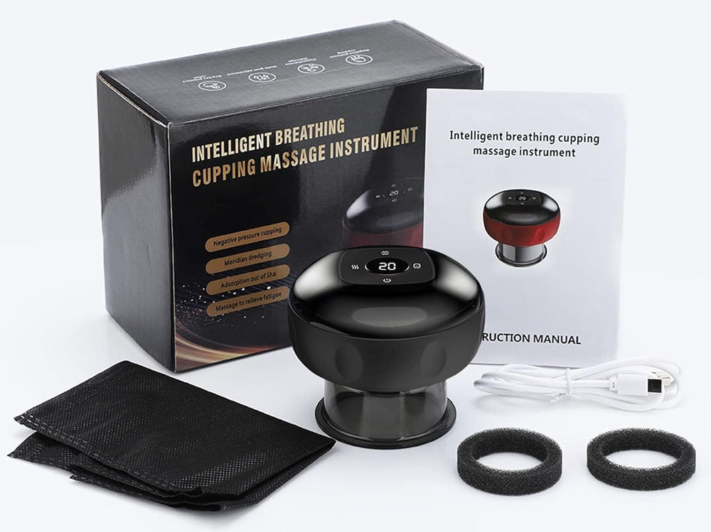 Side view of vacuum cupping therapy machine with smooth surface