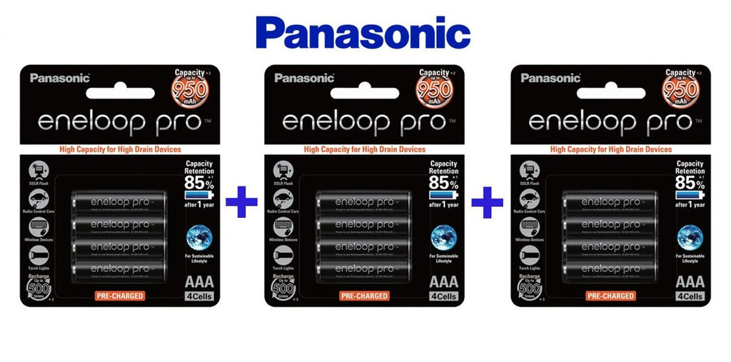 Panasonic Eneloop Pro AAA Size Rechargeable Batteries