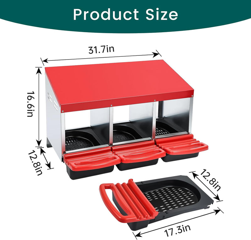 Chicken Nesting Box Egg Perch