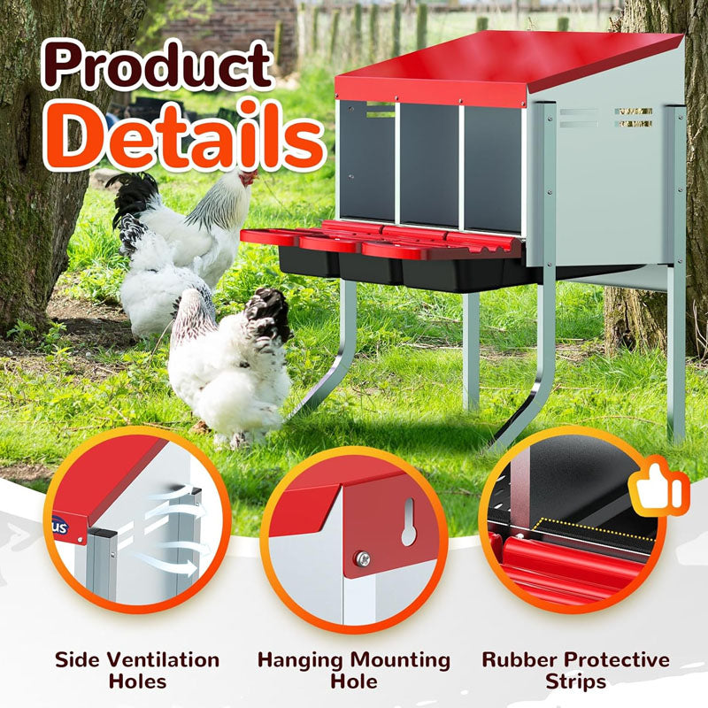 Chicken Nesting Box Egg Perch