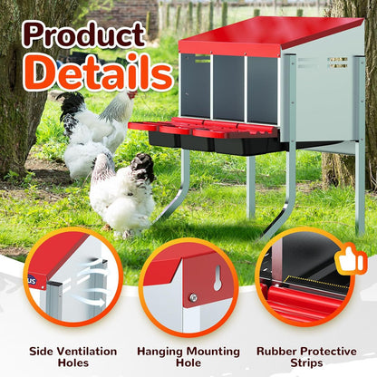 Chicken Nesting Box Egg Perch