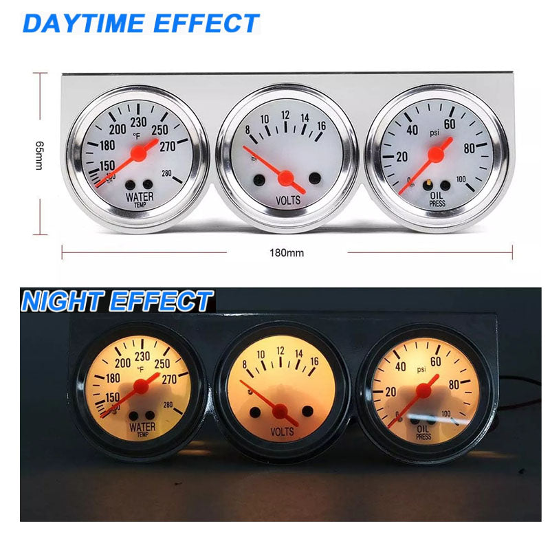 3in1 Oil Pressure Gauge for Car