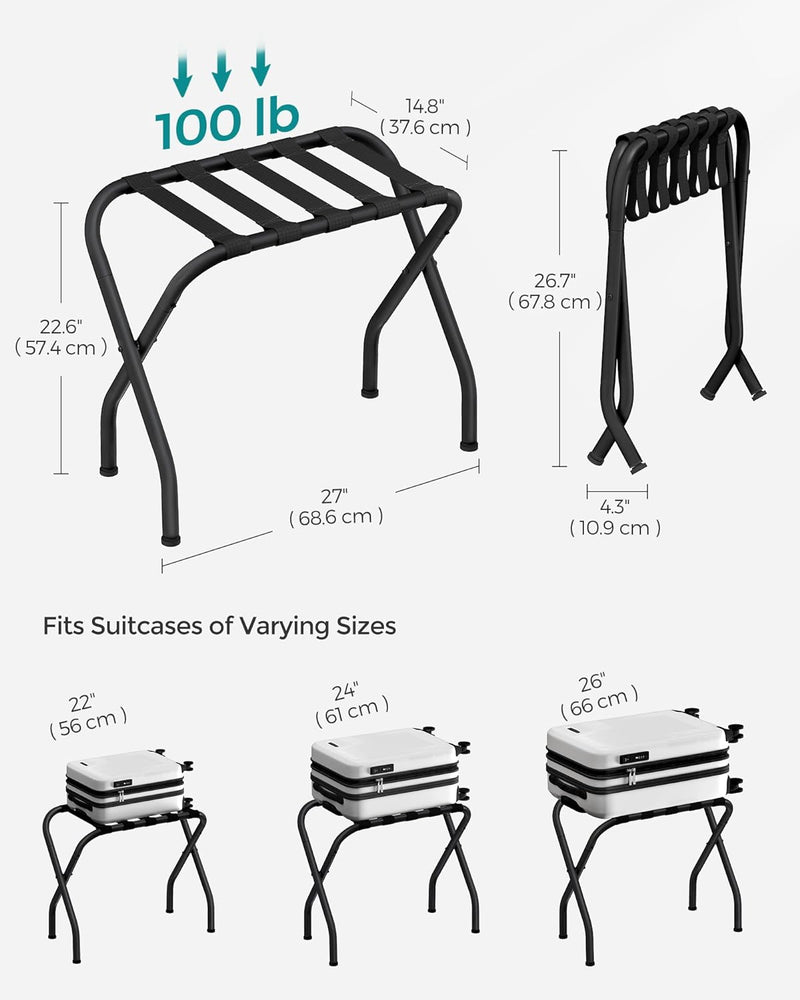 Luggage Rack Suitcase Stand (Set of 2)