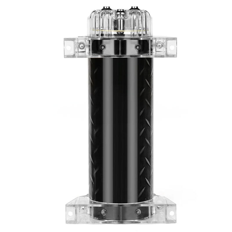 Compact 75 cm diameter car audio capacitor for NZ car audio systems