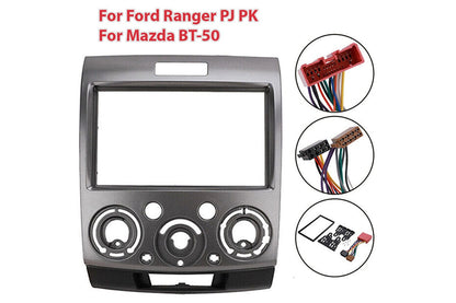 Close up of stereo fitting kit small frame for Ford Ranger dashboard