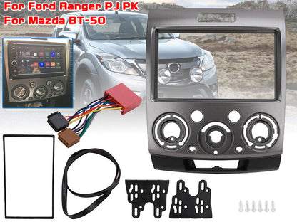 Side view of stereo fitting kit brackets for Ford Ranger 2007-11