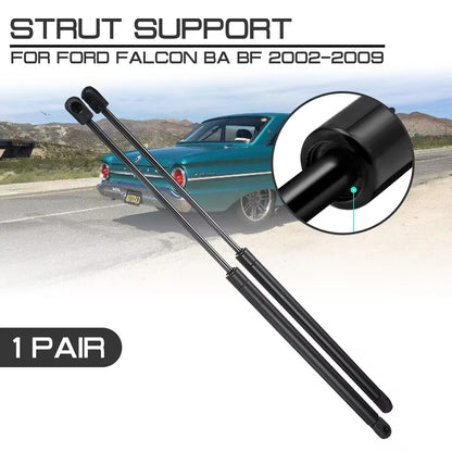Ford Falcon BA BF bonnet gas strut showing mounting points