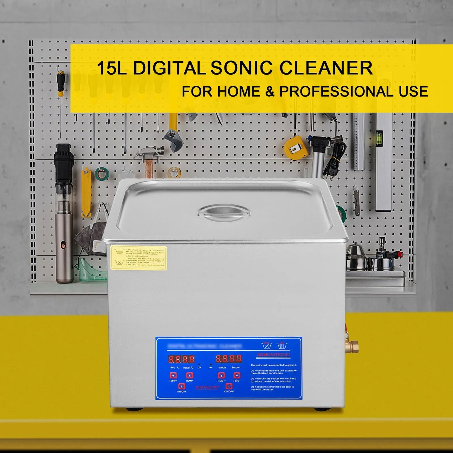 22L Ultrasonic Cleaner Stainless Steel with Digital Timer