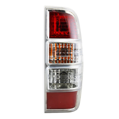 Rear angle of Ford Ranger tail light right side in red and clear