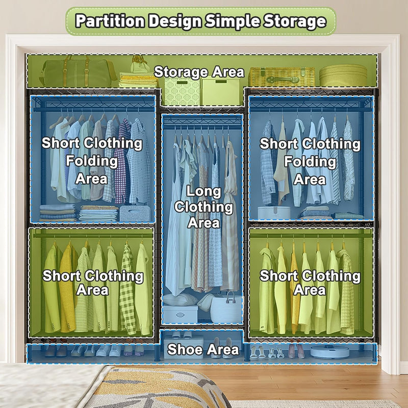 Wardrobe Organizer Clothes Rack