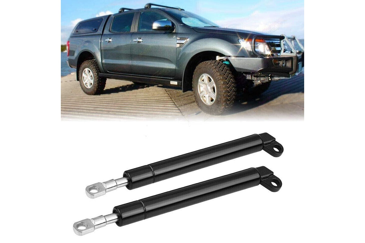 Close up of gas strut spring steel material for Ford Ranger tailgate