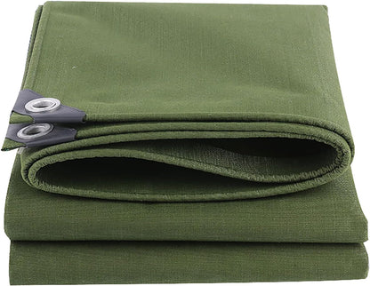 Edge of heavy duty tarpaulin tarp with strong heat-sealed edging