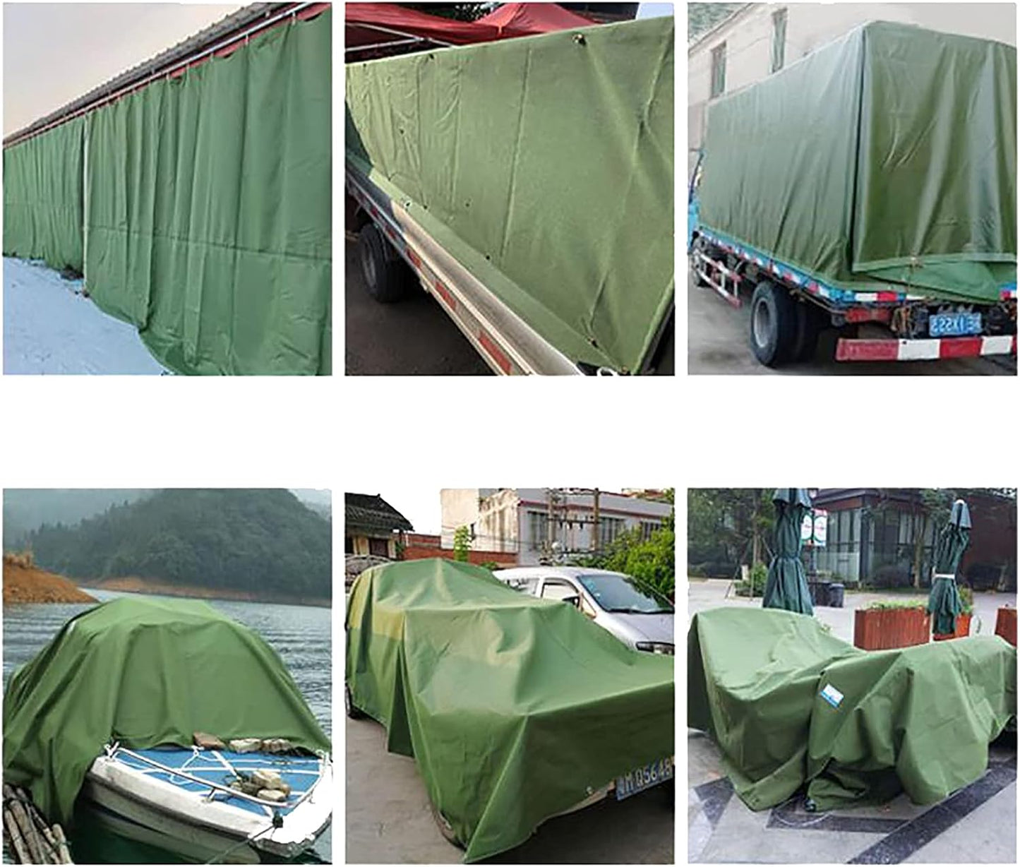 Heavy duty tarpaulin tarp with anti-rust buttonholes close up