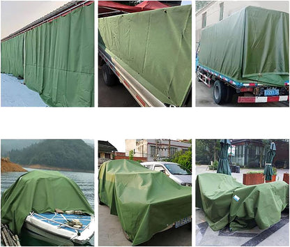 Heavy duty tarpaulin tarp with anti-rust buttonholes close up