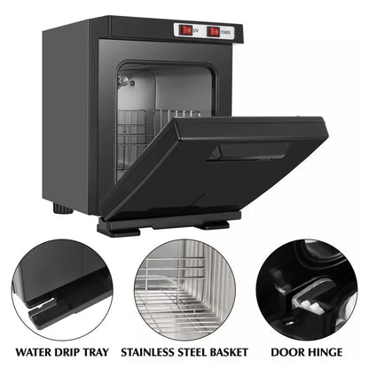 Top view of towel warmer steriliser showing internal space